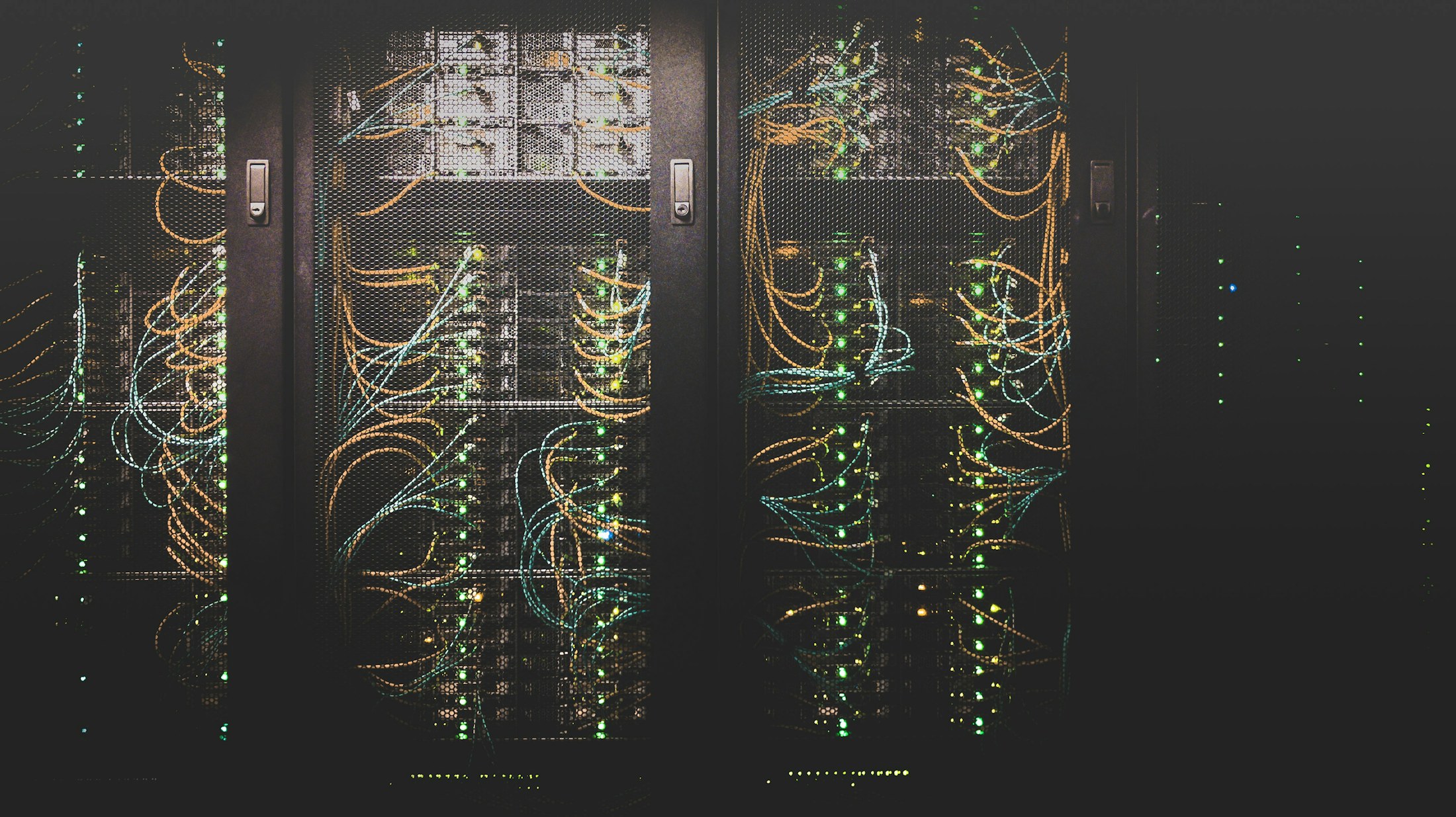Enterprise server racks representing an on-premises data center migration to Microsoft Azure
